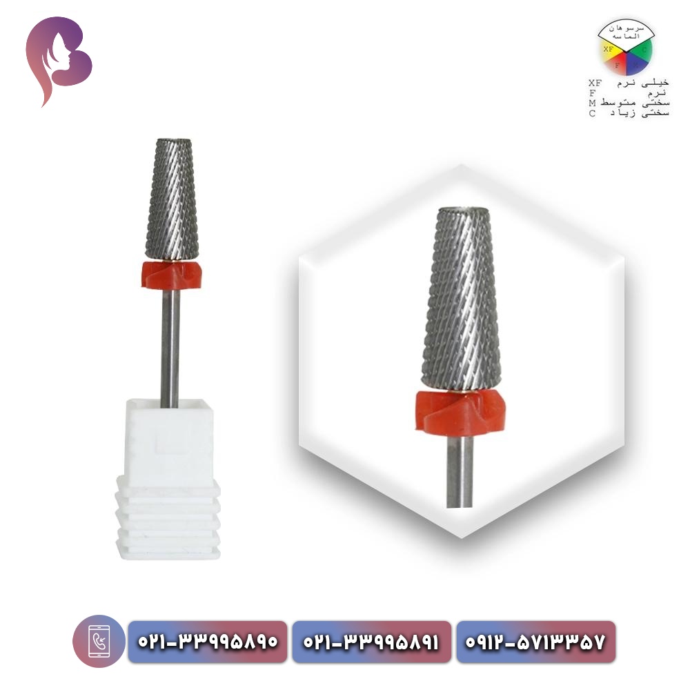 4955.jpg سر سوهان الماسه ناخن ولکانو مخروطی سر تخت نوار قرمز ویلسون WILSON