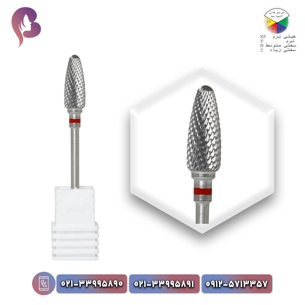 4966.jpg سر سوهان الماسه ناخن مخروطی ریموو متوسط نوار قرمز ویلسون WILSON