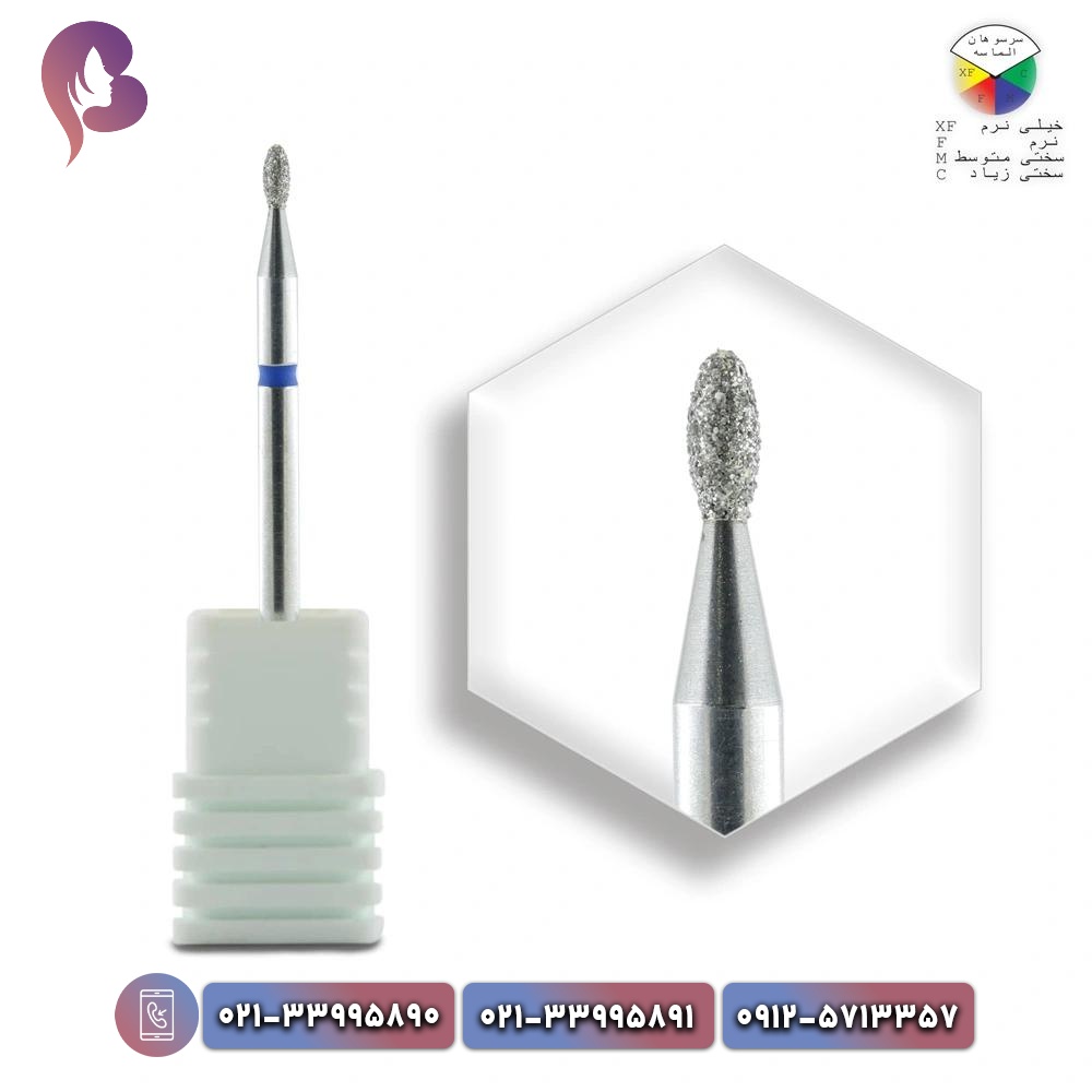 7021.jpg سر سوهان شنی مانیکور ناخن اشکی ریز نوار آبی کیمیز KIMIZ